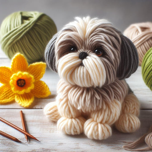 Shih Tzu Daffodil Card