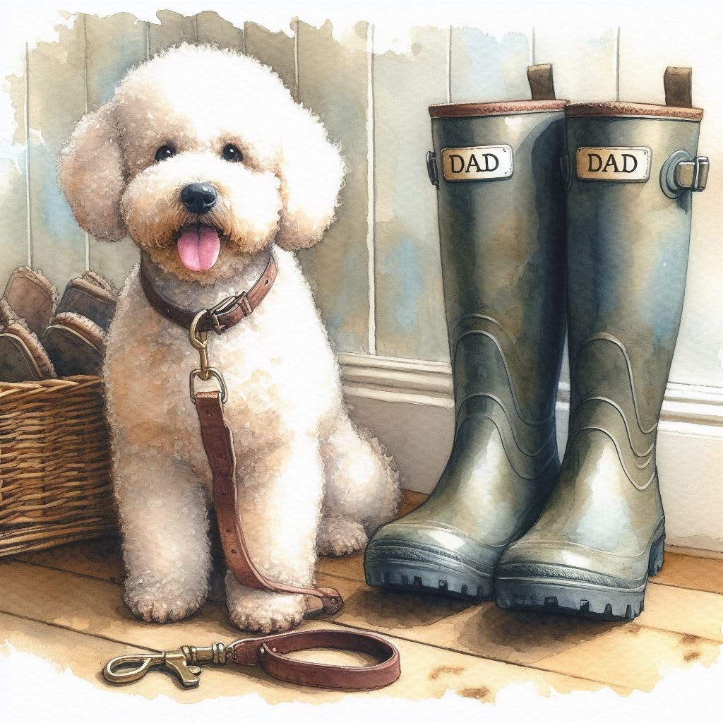 Bichon Frise Dad Birthday Card
