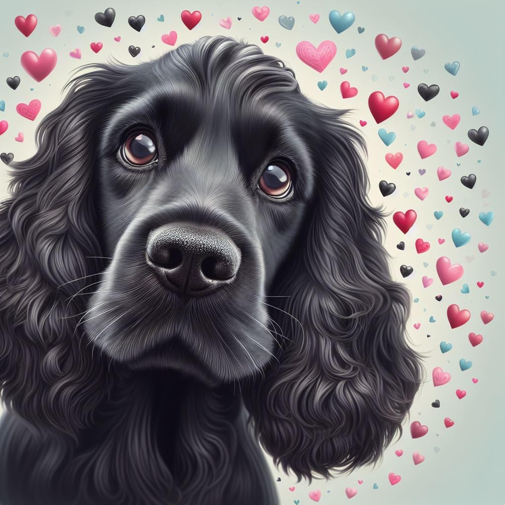 Black Cocker Spaniel Greeting Card
