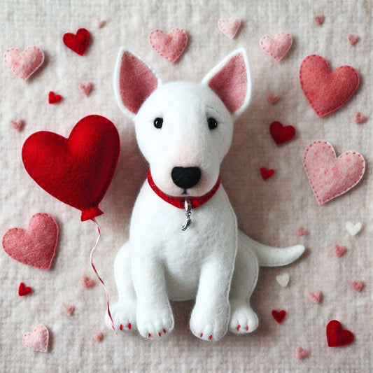 Felt Bull Terrier Card